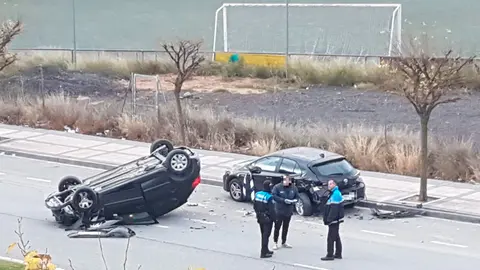 Accidente en el barrio de Lourdes