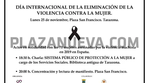 Día Internacional de la eliminación de la violencia contra las mujeres En Tarazona