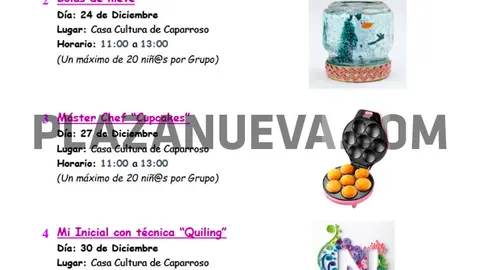 Talleres infantiles de Navidad en Caparroso