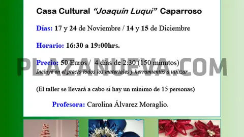 Taller de adorno navideños para adultos en Caparroso