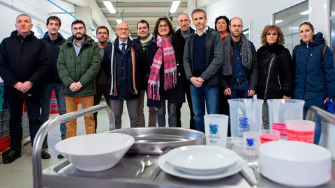 Foto de grupo en la visita a las instalaciones de la Fundación Varazdin.