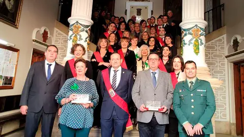 Los premiados del 'Ciudad de Tarazona' 2019 y las autoridades en la ceremonia