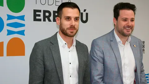 Zeus P&eacute;rez, concejal delegado de Ordenaci&oacute;n del Territorio y Alejandro Toquero, alcalde de Tudela