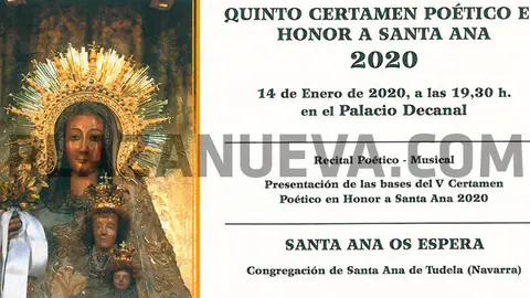 V Certamen Po&eacute;tico en honor a Santa Ana 2020 en Tudela