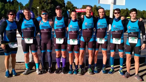 Deportistas del Arenas que participaron en el Duatl&oacute;n
