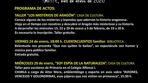 VI FAN Festival Arag&oacute;n Negro 2020 en Tauste