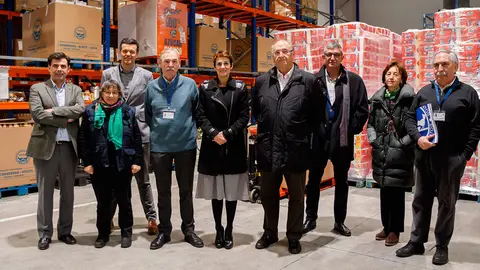 Chivite visita el Banco de Alimentos