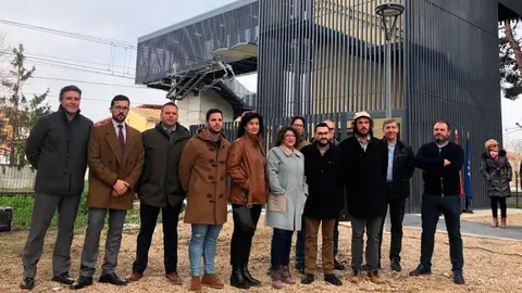 Inauguraci&oacute;n de la pasarela peatonal sobre las v&iacute;as del ferrocarril en Villafranca