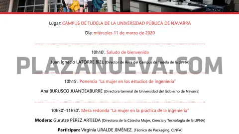 Mesa redonda Mujer e Ingenieria en el Campus de Tudela de la UPNA