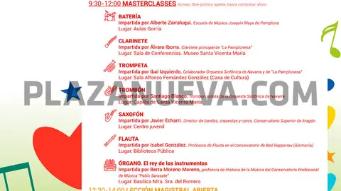 Jornada en Cascante de educaci&oacute;n musical &lsquo;MasterClassCante&rsquo;