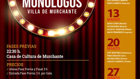 6&ordm; Certamen de Mon&oacute;logos &lsquo;Villa de Murchante