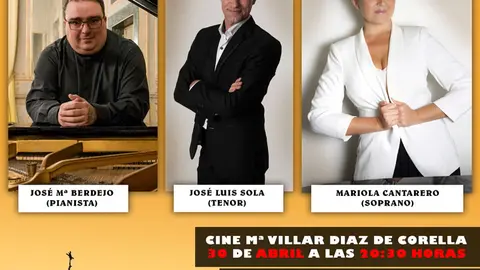 Gran gala l&iacute;rica en Corella de &oacute;pera y zarzuela