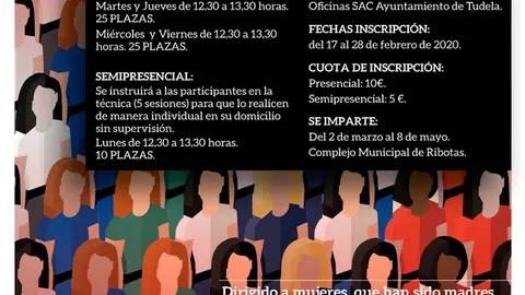 Programa &lsquo;Mujer y salud&rsquo; en Tudela T&eacute;cnicas de tonificaci&oacute;n del suelo p&eacute;lvico