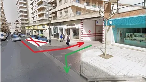 Nueva entrada al parking de Capuchinos
