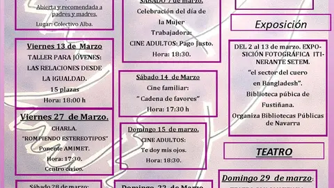 &lsquo;Marzo, mes de la no violencia&rsquo; 2020 en Fusti&ntilde;ana