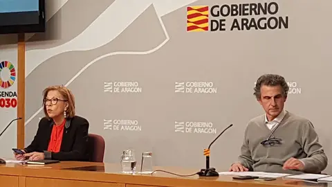 Pilar Ventura y Francisco Javier Falo informan de la situaci&oacute;n en Arag&oacute;n derivada de la crisis sanitaria