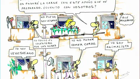 Hagamos el humor en el balc&oacute;n, la barbacoa