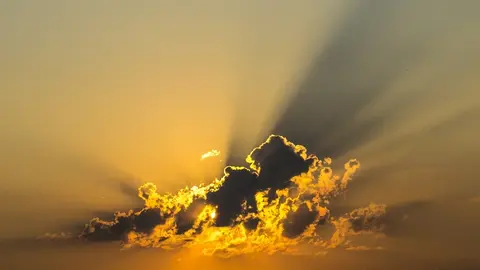 cielo nubes atardecer
