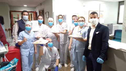 Reparto en el hospital de las pastas