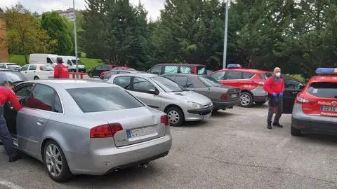 Polic&iacute;a Foral controlando los motivos de movilidad