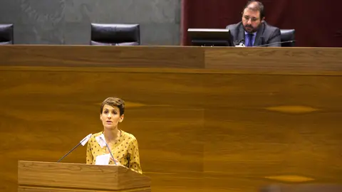 La presidenta, Mar&iacute;a Chivite