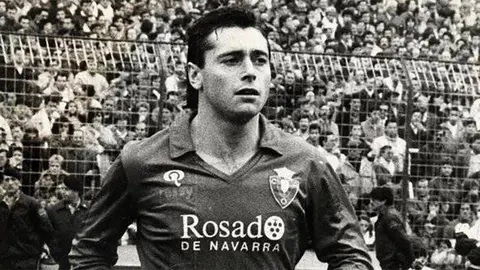 Michael Robinson en su etapa en Osasuna