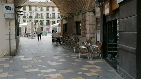 Terrazas colocadas en Tudela durante el coronavirus 2