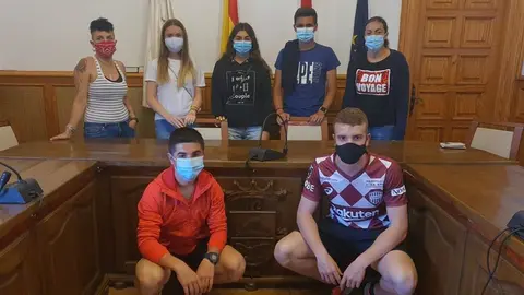 Reuni&oacute;n mantenida en el Ayuntamiento de Fitero con los quintos del 2002
