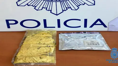 Sustancias sustraidas a las dos personas que fueron detectadas por una patrulla de seguridad ciudadana