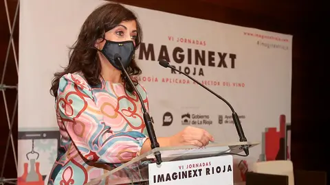 La presidenta del Gobierno de La Rioja, Concha Andreu en la clausura de las VI Jornadas Imaginext Rioja