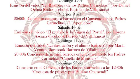 Jornadas Barrocas 2020 en Villafranca