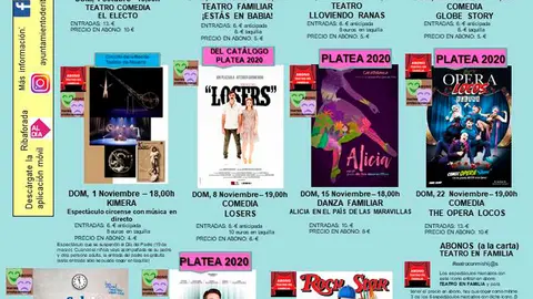 Programaci&oacute;n octubre-diciembre 2020 del Auditorio de Ribaforada