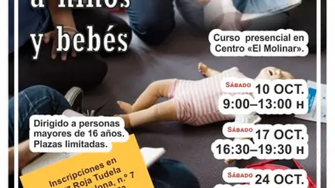 Curso en Tudela &lsquo;Primeros auxilios a ni&ntilde;os y beb&eacute;s&rsquo;