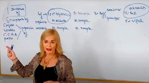 Una clase grabada de la academia Oposita