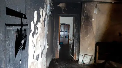 As&iacute; ha quedado la vivienda del n&uacute;mero 13 de la calle Portal, en el casco antiguo de Tudela