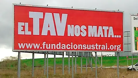 Valla contra el TAV