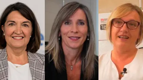 Dolores Garijo P&eacute;rez, Ana Azcona Valencia y Beatriz Zazpe Laspidea