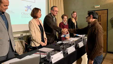 Acto de Entrega de las Ayudas y el premio Extraordinario correspondientes al 2019 y celebrado en la sede de la UNED en Tudela en marzo de 2020
