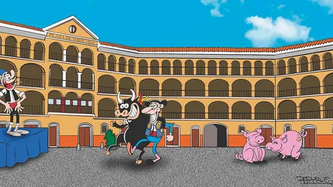 Ilustraci&oacute;n de la ic&oacute;nica Plaza de Toros Vieja de Tarazona
