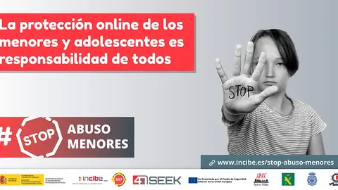 Cartel de la campa&ntilde;a de sensibilizaci&oacute;n #StopAbusoMenores