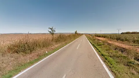 Carretera NA 128 entre Caparroso y M&eacute;lida