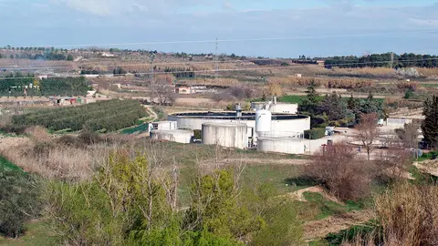 Panor&aacute;mica de la estaci&oacute;n depuradora de Cintru&eacute;nigo, construida en 1996