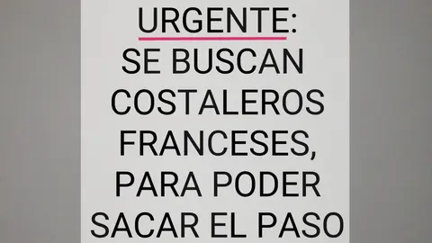 URTU Se buscan costaleros franceses (31-3-21)