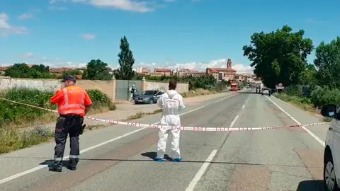Lugar donde se ha cometido el crimen en Murchante