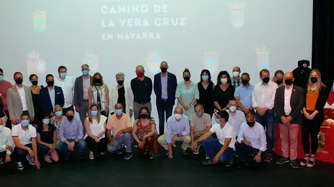 Miembros de la Asociaci&oacute;n de Municipios del Camino de la Vera Cruz en Navarra