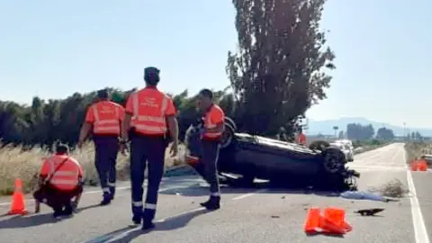 El accidente de circulaci&oacute;n ha tenido lugar en el Km. 12 de la NA-3042 de Ablitas