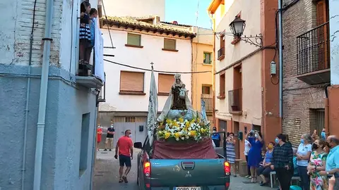 Recorrido de la Virgen del Carmen por las calles de Corella