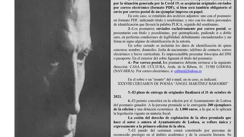 XXXVIII Certamen po&eacute;tico &Aacute;ngel Mart&iacute;nez Baigorri en Lodosa