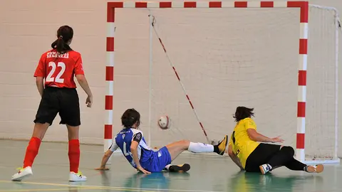 Maura marcando el primer gol de la Pretemporada