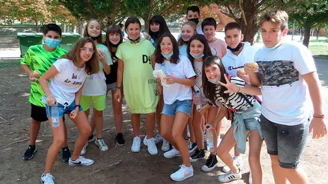 Alumnos de 1&ordm; ESO del IES Valle del Ebro en este curso 21-22
